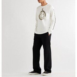 TAKAHIROMIYASHITA TheSoloist. Printed Cotton-Jersey T-Shirt 48 M White Clock